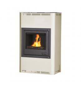 Krbová kamna HS Flamingo AQUAFLAM 25 s výměníkem - krémová, automatická regulace