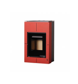 Krbová kamna HS Flamingo AQUAFLAM VARIO  SAPORO 11/7kW červená