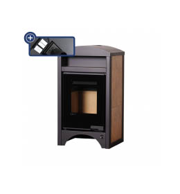 Krbová kamna HS Flamingo AQUAFLAM VARIO BARMA 11/7 Ořech, elektronická regulace