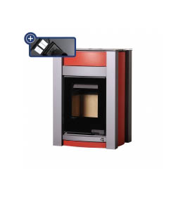 Krbová kamna HS Flamingo AQUAFLAM VARIO  KALMAR 11/5kW červená, elektronická regulace