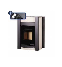 Krbová kamna HS Flamingo AQUAFLAM VARIO  KALMAR 11/5kW krémová, elektronická regulace