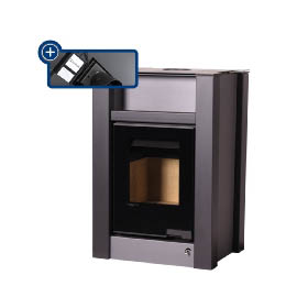 Krbová kamna HS Flamingo AQUAFLAM VARIO  LEND 11/5kW šedá, elektronická regulace