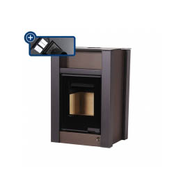 Krbová kamna HS Flamingo AQUAFLAM VARIO  LEND 11/7kW hnědá - sametová, elektronická regulace