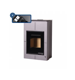 Krbová kamna HS Flamingo AQUAFLAM VARIO  SAPORO 11/5kW šedá, elektronická regulace