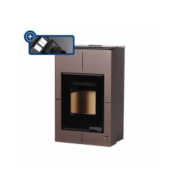 Krbová kamna HS Flamingo AQUAFLAM VARIO  SAPORO 11/7kW hnědá - sametová, elektronická regulace