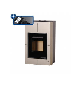 Krbová kamna HS Flamingo AQUAFLAM VARIO  SAPORO 11/7kW olivová, elektronická regulace