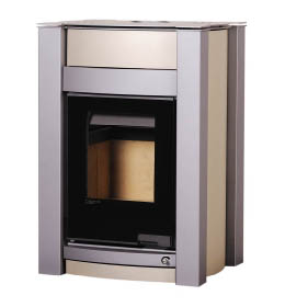 Krbová kamna HS Flamingo AQUAFLAM VARIO  KALMAR 11kW olivová (teplovzdušná verze)