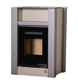 Krbová kamna HS Flamingo AQUAFLAM VARIO  LEND 11kW olivová (teplovzdušná verze)