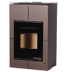 Krbová kamna HS Flamingo AQUAFLAM VARIO  SAPORO 11kW hnědá - sametová (teplovzdušná verze)