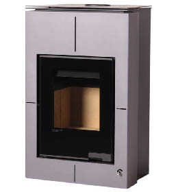 Krbová kamna HS Flamingo AQUAFLAM VARIO  SAPORO 11kW šedá (teplovzdušná verze)