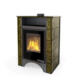Kachlová kamna FLAMINGO AQUAFLAM VARIO PERU Zelená