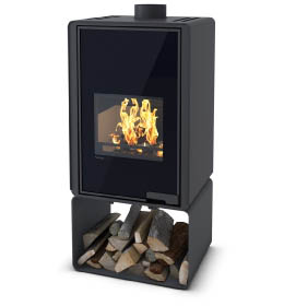 Krbová kamna HS Flamingo DELUXE  PENTAI, černá