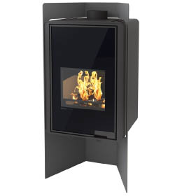 Krbová kamna HS Flamingo DELUXE  PULAU, černá