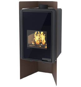 Krbová kamna HS Flamingo DELUXE  PULAU, hnědá - sametová