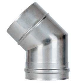 Koleno nerez 1mm - pevné 45* 200mm