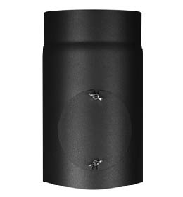 Trubka 120mm/25cm s čistícím otvorem černá