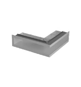 Ventilační otvory s montážním rámem – rohové 500 x 700 x 100 mm bílá