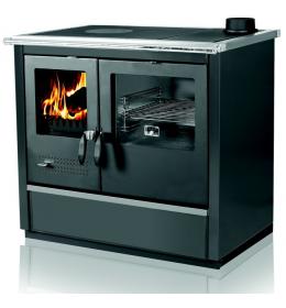 Sporák na tuhá paliva NORTH 8,73 kW, pravý, černý