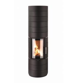 Leda Colona černý lak, kulatá dvířka, horní odkouření