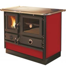 Sporák na tuhá paliva s výměníkem MBS THERMO MAGNUM PLUS sporák s TV červený pravý