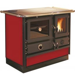 Sporák na tuhá paliva s výměníkem MBS THERMO MAGNUM PLUS sporák s TV červený levý