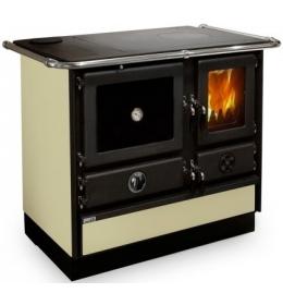 Sporák na tuhá paliva s výměníkem MBS THERMO MAGNUM PLUS sporák s TV krémový levý