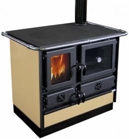 Sporák na tuhá paliva s výměníkem MBS THERMO MAGNUM PLUS sporák s TV krémový pravý