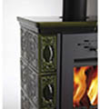 Kachlová kamna HAAS+SOHN Empoli černá, zelená kachle