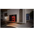 Krbová kamna HS Flamingo AQUAFLAM VARIO  SAPORO 11/7kW červená, elektronická regulace